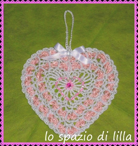 Cuore crochet con schema / Crochet heart with diagram