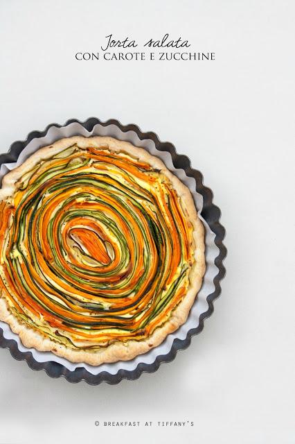 Torta salata con carote e zucchine / Salty cake with carrots and zucchini recipe