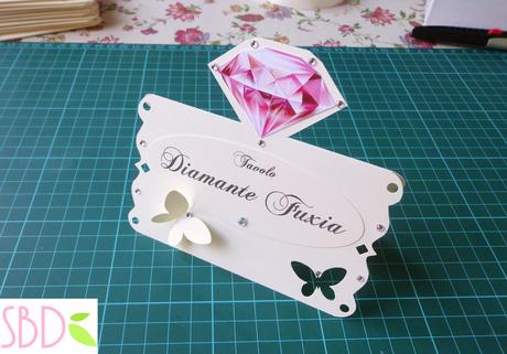 Creazioni Luglio 2015 - Segnaposto diamanti, scatola scarpine, bomboniera laurea