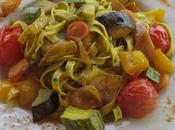 fettuccine basilico verdure curcuma