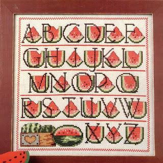 Free Cross Stitch - Alfabeto anguria