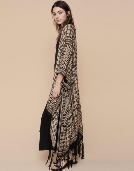 pull and bear, fall winter 2015 - kimono lungo, etnico