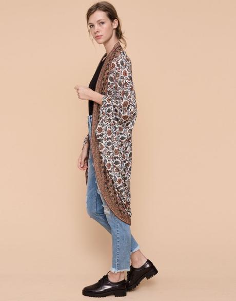 pull and bear, fall winter 2015 - kimono stampa fiori