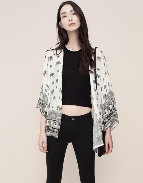 pull and bear, fall winter 2015 - kimono stampa etnica