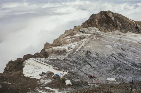 veduta dal ghiacciaio Kitzsteinhorn in Austria , 3029 m, 