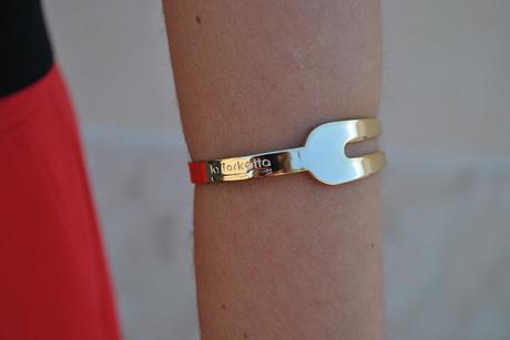 bracciale la forketta bracciale a forma di forchetta bracciale gold la forketta bracciali estivi bracciali estate 2015 summer bracelets mariafelicia magno fashion blogger color block by felym fashion blog italiani fashion blogger italiane blog di moda blogger italiane di moda blog di moda ragazze bionde blogger bionde fashion blogger milano 