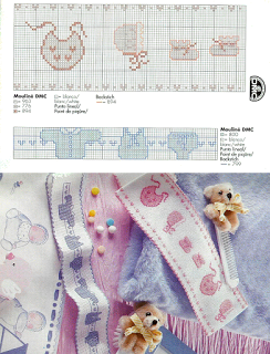 Tanti schemi per bavaglini a puntocroce