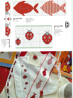 Tanti schemi per bavaglini a puntocroce