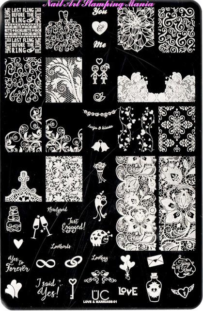 UberChic Beauty Love and Marriage-01 Nail Stamping Plate Review