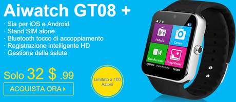 Offerte: 5 Smartwatch a partire da 16 euro su EverBuying