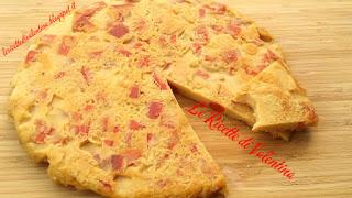 Farinata spessa con peperoni agrodolci cotta in padella.....detta anche Farinata spessa peperoni agrodolci cotta padella.....detta anche