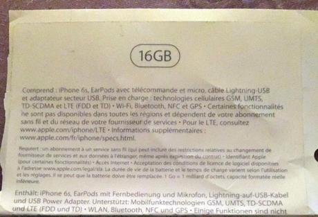 Il packaging dell'iPhone 6S testimonia l'assenza della versione da 32GB