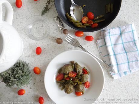 La parte buona del riciclo. Gnocchi di pane alle erbette