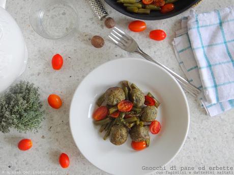 La parte buona del riciclo. Gnocchi di pane alle erbette