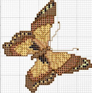 Butterfly di ogni colore a punto croce