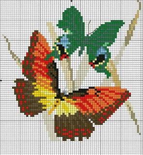Butterfly di ogni colore a punto croce