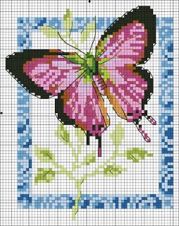 Butterfly di ogni colore a punto croce