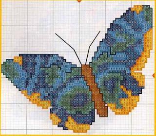 Butterfly di ogni colore a punto croce