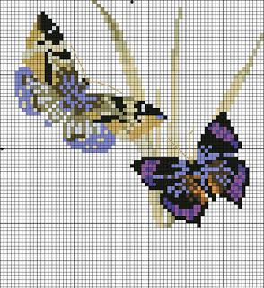 Butterfly di ogni colore a punto croce