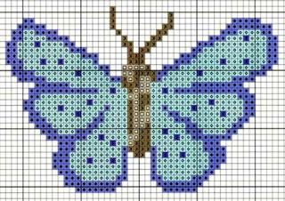 Butterfly di ogni colore a punto croce