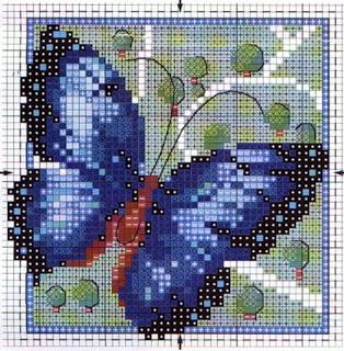 Butterfly di ogni colore a punto croce