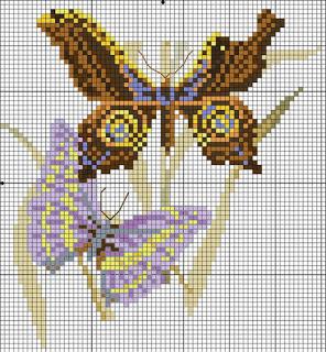 Butterfly di ogni colore a punto croce