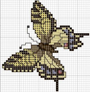 Butterfly di ogni colore a punto croce