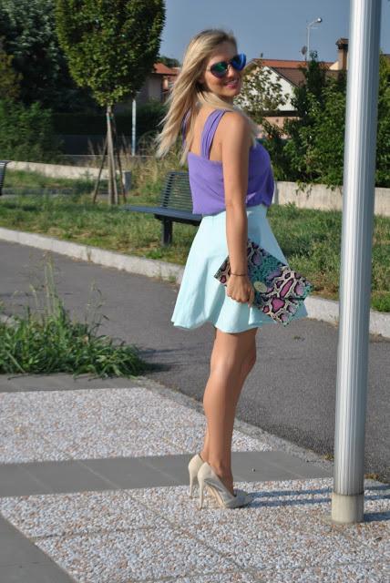 outfit gonna a ruota come abbinare la gonna a ruota abbinamenti gonna a ruota mariafelicia magno fashion blogger colorblock by felym fashion blog italiani fashion blogger italiane outfit agosto 2015 outfit estivi outfit estivi donna summer outfits how to wear round circle skirt how to wear round skirt round skirt outfit blonde girl ragazze bionde blogger milano blogger bionde