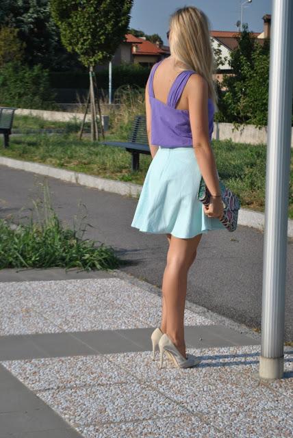 top viola marella outfit viola come abbinare il viola abbinamenti viola mariafelicia magno fashion blogger colorblock by felym outfit estivi donna outfit estate 2015 outfit agosto come vestirsi d'estate che colori usare per far risaltare l'abbronzatura marella outfit viola how to wear violet violet outfit violet  tank top summer outfits for girls