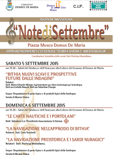 Conferenze di archeologia a Domus de Maria. Marco Minoja, Carlotta Bassoli, Valentina Chergia, Carlo Tronchetti, Pierluigi Montalbano, Giovanni Ugas, Salvatore Loi