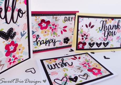 10 Card con 1 foglio decorato -  10 cards only 1 designed sheet