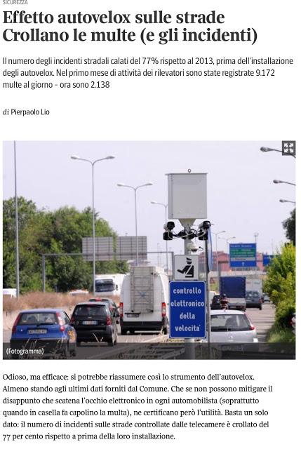 100 autovelox fissi subito. Cosa deve succede ancora? Morti per velocità, ma anche per chi non la disincentiva temendo di perdere voti