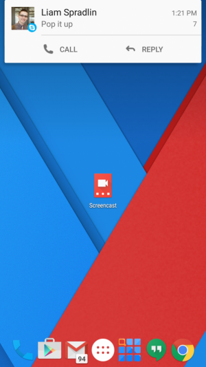 Skype per Android 5.11 supporta le notifiche heads-up