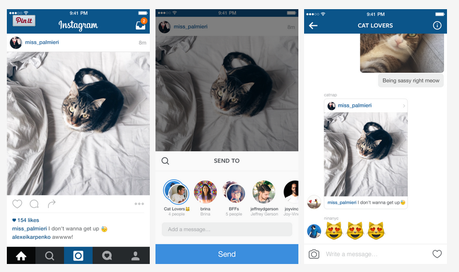 Instagram Direct 7.5 porta miglioramenti per l'invio dei messaggi privati