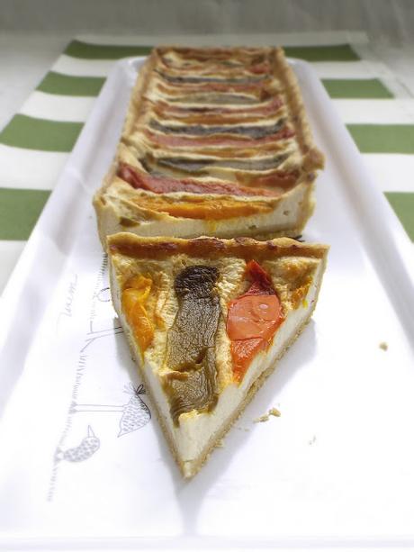 Crostata salata alla ricotta e 3 peperoni