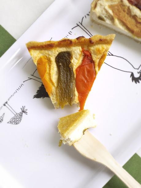 Crostata salata alla ricotta e 3 peperoni