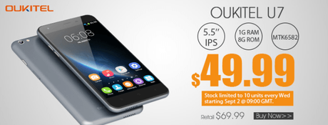 [Offerta] Oukitel U7 a soli 49.99 dollari in offerta limitatissima