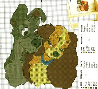 Schemi Disney cross stich- Lilli e il vagabondo