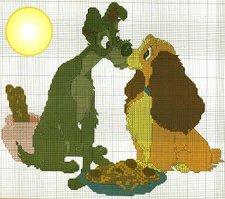 Schemi Disney cross stich- Lilli e il vagabondo