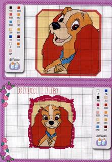 Schemi Disney cross stich- Lilli e il vagabondo