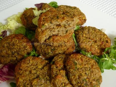 Polpette di melanzane con zucchina trombetta gialla, cotte al forno