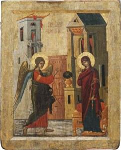 Pittore ignoto scuola italo-greca, Annunciazione, inizio del XVI secolo