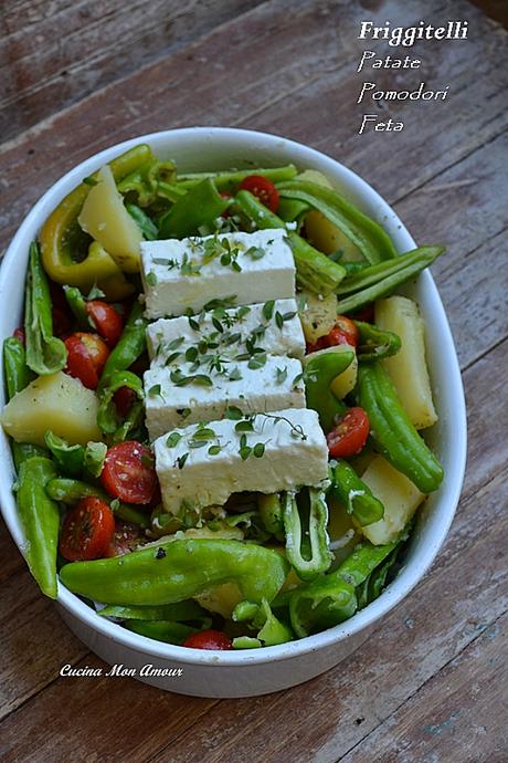 Friggitelli Patate Pomodorini e Feta al Forno