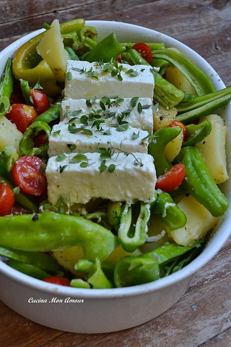 Friggitelli Patate Pomodorini e Feta al Forno