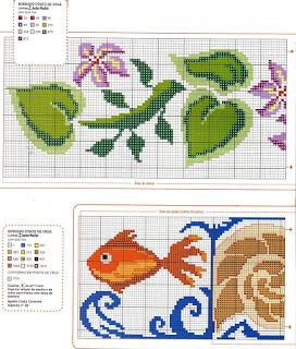 Schemi punto croce - asciugamani bagno