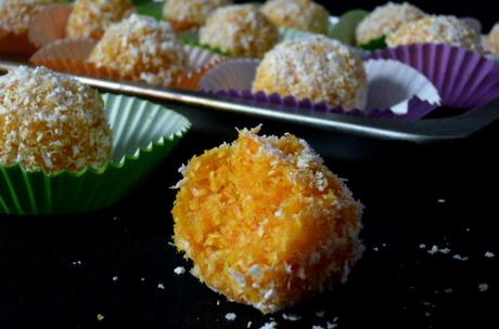 tartufini di carote e cocco