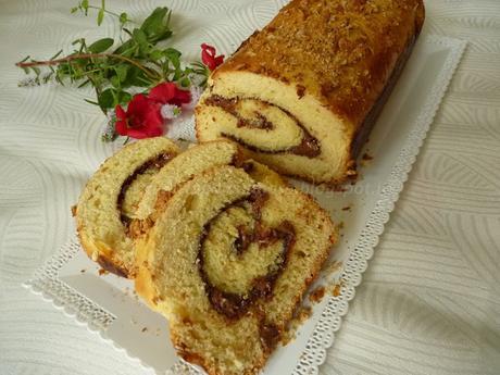 Pan brioche arrotolato alla nutella