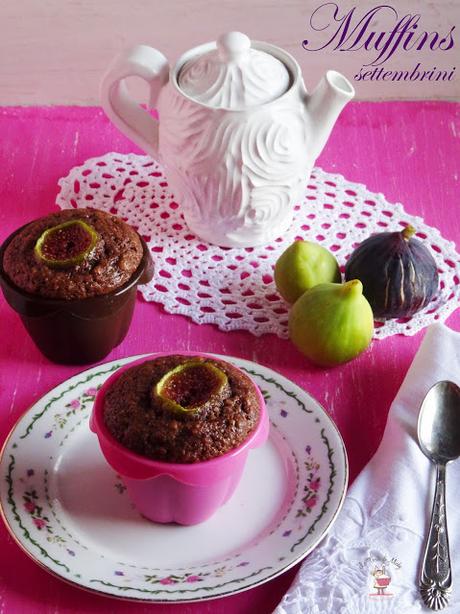 Muffins settembrini cacao, fichi e mandorle