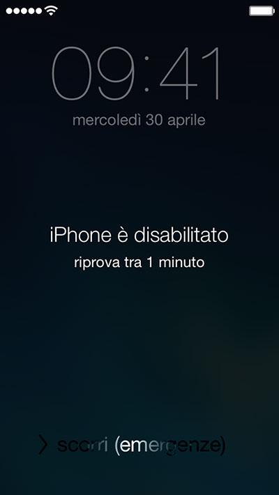 Codice accesso iPhone e iPad dimenticato