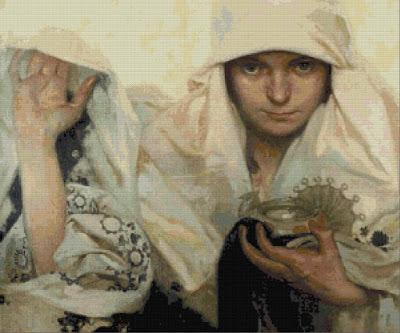 Schema per il punto croce di Alphonse Mucha_1 (Fate)